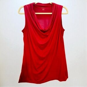 Classic Red Sleeveless Blouse